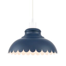 Happy Homewares Industrial & Modern Petal Designed Ceiling Pendant Lighting Shade in Midnight - thumbnail 4