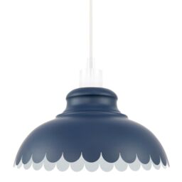 Happy Homewares Industrial & Modern Petal Designed Ceiling Pendant Lighting Shade in Midnight - thumbnail 1