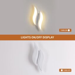 COMELY Indoor LED Wall Lights, 12W Leaf Shaped Wall Light, Warm White 3000K - thumbnail 9