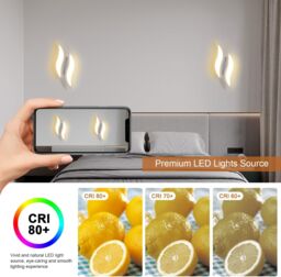 COMELY Indoor LED Wall Lights, 12W Leaf Shaped Wall Light, Warm White 3000K - thumbnail 8