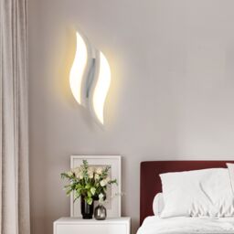 COMELY Indoor LED Wall Lights, 12W Leaf Shaped Wall Light, Warm White 3000K - thumbnail 1