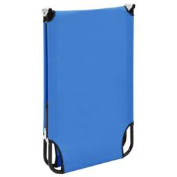 Berkfield Home Folding Sun Lounger Blue Steel - thumbnail 6