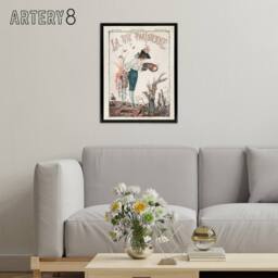 "Artery8 La Vie Parisienne Spring 1917 WW1 Trench Framed Canvas Wall Art Print in Beige - Size: W12"" x H16""" - thumbnail 3