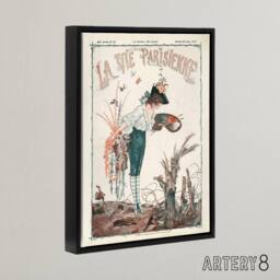 "Artery8 La Vie Parisienne Spring 1917 WW1 Trench Framed Canvas Wall Art Print in Beige - Size: W12"" x H16""" - thumbnail 2
