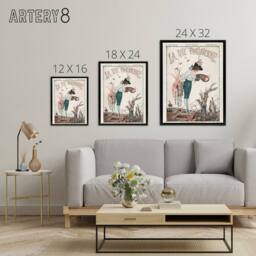 "Artery8 La Vie Parisienne Spring 1917 WW1 Trench Framed Canvas Wall Art Print in Beige - Size: W12"" x H16""" - thumbnail 4
