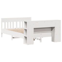 Berkfield Home Bookcase Bed without Mattress White 160x200cm Solid Wood Pine - Size: 160x200 cm - thumbnail 6