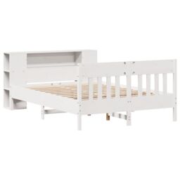 Berkfield Home Bookcase Bed without Mattress White 160x200cm Solid Wood Pine - Size: 160x200 cm - thumbnail 3