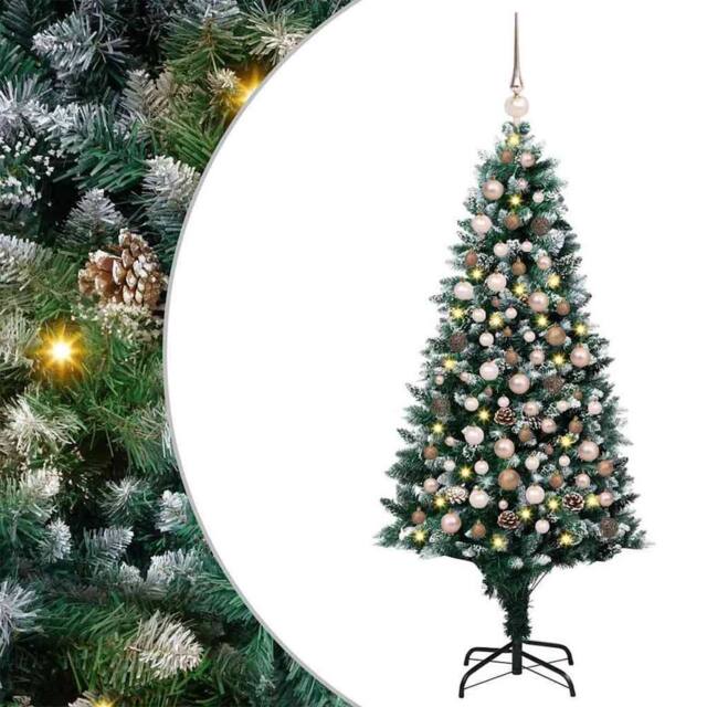 Berkfield Home Artificial Christmas Tree with 300 LEDs with Stand Green 180 cm - image 1