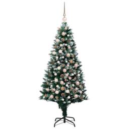 Berkfield Home Artificial Christmas Tree with 300 LEDs with Stand Green 180 cm - thumbnail 2