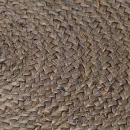 Berkfield Home Handmade Rug Jute Round 150 cm Grey - Size: 100 cm diameter - thumbnail 4