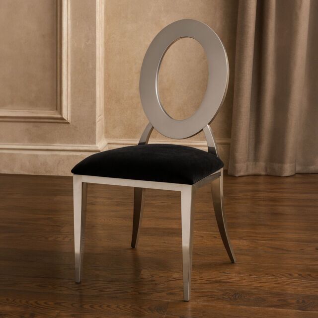 Orsina Sarita Stackable Oval Dining Chair in Silver - image 1