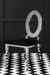 Orsina Sarita Stackable Oval Dining Chair in Silver - thumbnail 4