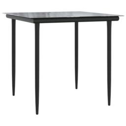 Berkfield Home 5 Piece Garden Dining Set with Cushions Black Poly Rattan - thumbnail 5