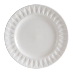 Orsina 16Pc Embossed White Porcelain Dinner Set, 16Pc Dinner Set, Embossed Dinner Set, White Ceramic Dinner Set - thumbnail 3