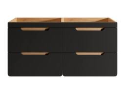Vente-unique Wall-Hung Vanity Unit - Natural & Anthracite - 120 Cm - ARUBA in Grey - thumbnail 4