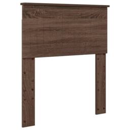 Berkfield Home Bed Frame with Headboard Brown Oak 75 x 190 cm Solid Pine Wood - thumbnail 6