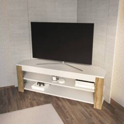 Decorotika Rita Corner TV Unit for TVs up to 55 inches in Dark Brown - thumbnail 2
