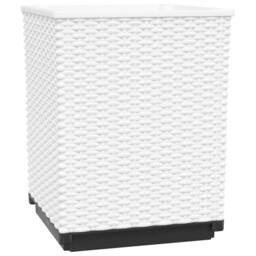 Berkfield Home Planters 4 pcs White 30x30x37 cm Polypropylene - Size: 30 x 30 x 37 cm - thumbnail 4