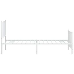 Berkfield Home Metal Bed Frame with Headboard & Footboard White 100x190 cm - thumbnail 6