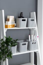 Wham Plastic Studio Basket 1.01 Square in Grey - thumbnail 1