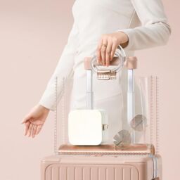 SONGMICS Portable Jewellery Box with Two Layers for Accessories in White - thumbnail 2