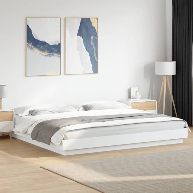 Berkfield Home Bed Frame without Mattress White 200x200 cm - image 1