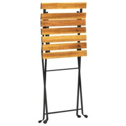 Berkfield Home Dense Folding Bistro Chair 4 pcs Solid Acacia Wood in Brown - thumbnail 7
