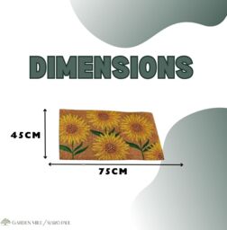 Marco Paul Yellow Coir Sunflower Nonslip Doormat 75x45cm - Size: Medium - thumbnail 2