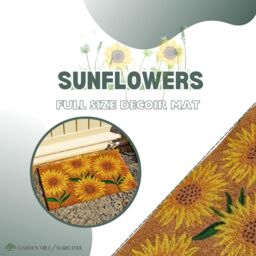 Marco Paul Yellow Coir Sunflower Nonslip Doormat 75x45cm - Size: Medium - thumbnail 4
