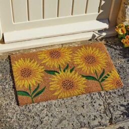 Marco Paul Yellow Coir Sunflower Nonslip Doormat 75x45cm - Size: Medium - thumbnail 1