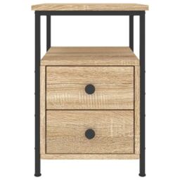 Berkfield Home Bedside Cabinets 2 pcs Sonoma Oak 34x35.5x50 cm Engineered Wood in Brown - thumbnail 6