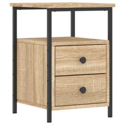 Berkfield Home Bedside Cabinets 2 pcs Sonoma Oak 34x35.5x50 cm Engineered Wood in Brown - thumbnail 5