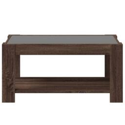 Berkfield Home Decorative Coffee Table with LED Brown Oak 93x53x45 cm Engineered Wood - Size: 93 x 53 x 45 cm - thumbnail 6
