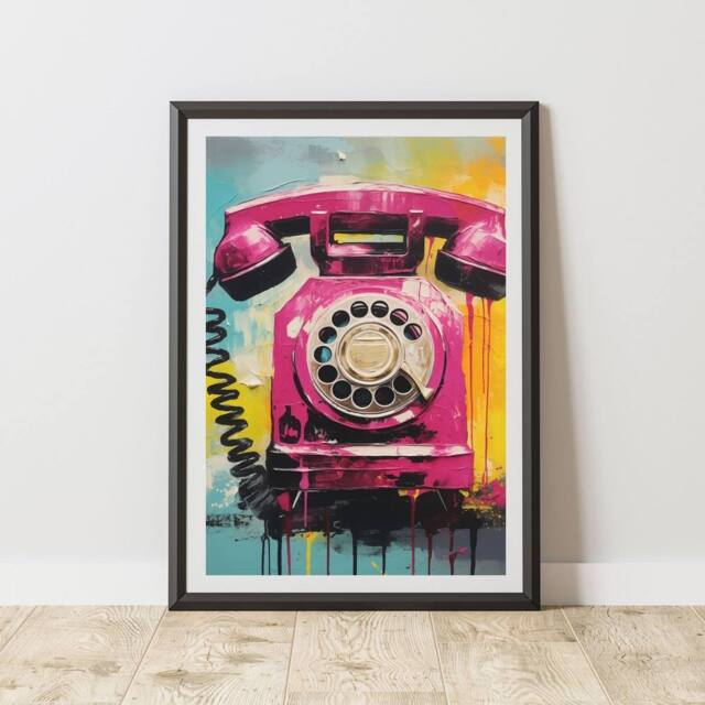 60 SECOND MAKEOVER Phone Pop Art Prints For Walls Urban Street Art Aesthetic Posters - Size: A4 - image 1