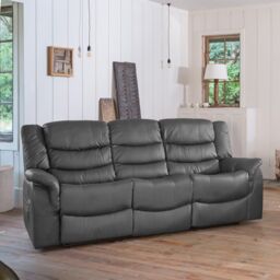 Artemis Home Almeira 3 Seat Recliner Sofa in Grey