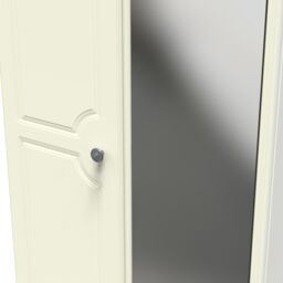 Ready Assembled 2 U Stirling Tall 2 Door Mirrored Wardrobe (Ready Assembled) in Cream - thumbnail 4