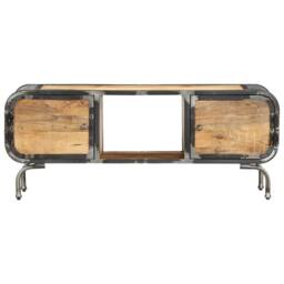 Berkfield Home TV Cabinet 110x30x42 cm Solid Wood Mango in Brown - Size: 110 x 30 x 42 cm - thumbnail 2