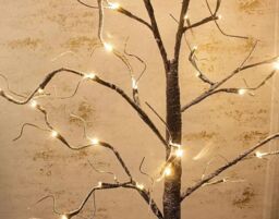 Marco Paul Christmas Twig Tree Decoration Outdoor LED Light Snow Effect Xmas 120cm Garden in Brown - thumbnail 5