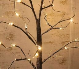Marco Paul Christmas Twig Tree Decoration Outdoor LED Light Snow Effect Xmas 120cm Garden in Brown - thumbnail 6