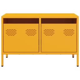 Berkfield Home TV Cabinet Mustard Yellow 68x39x43.5 cm Cold-rolled Steel - thumbnail 4