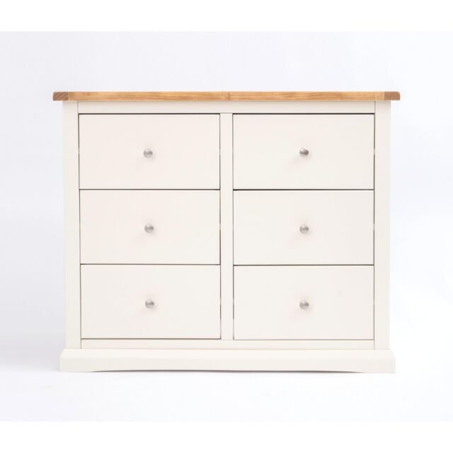 Cabinet Bits Castelli 6 Drawer Chest of Drawers Chrome Knob in Off-White - image 1
