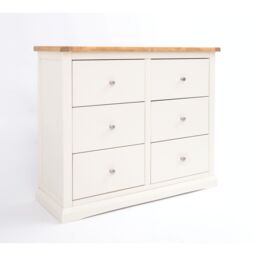 Cabinet Bits Castelli 6 Drawer Chest of Drawers Chrome Knob in Off-White - thumbnail 2