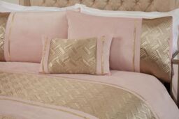 Rapport Home Capri Polycotton Duvet Cover Set With Pillowcase in Dusty Pink - Size: Super King - thumbnail 2