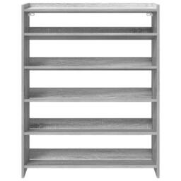Berkfield Home Shoe Rack Grey Sonoma 80x25x100 cm Engineered Wood - Size: 80 x 25 x 100 cm - thumbnail 4