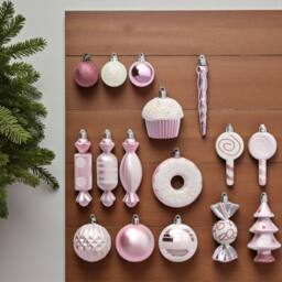 Garden Greatness Set of 50 Candy Cane Pink Baubles - Size: 50 Pieces - thumbnail 1