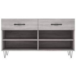 Berkfield Home Shoe Bench Grey Sonoma 102x35x55 cm Engineered Wood - Size: 102 x 35 x 55 cm - thumbnail 6