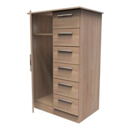 Ready Assembled 2 U Trent 1 Door 5 Drawer Childrens Wardrobe (Ready Assembled) in Light Oak - thumbnail 5