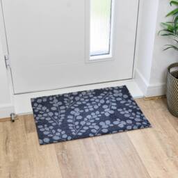 JVL Mega Doormat - 50x75cm, Branches in Blue - Size: 75 cm x 150 cm - thumbnail 6