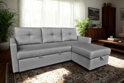 DS Living The Savona 3 Seater Storage Sofa in Silver