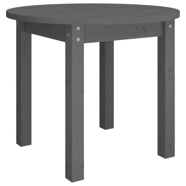 Berkfield Home Coffee Table Grey Ã˜ 55x45 cm Solid Wood Pine - image 1